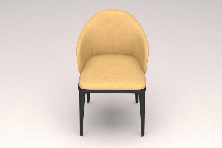 米黄色科技布软包扶手椅