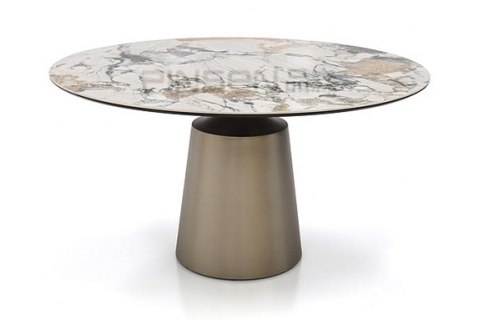 现代简约大理石圆形餐桌