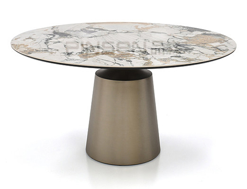 现代简约大理石圆形餐桌