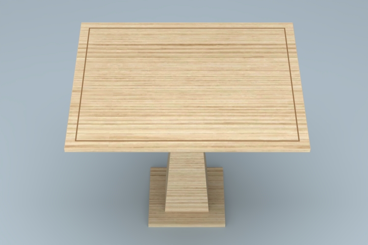 实木原木色餐桌