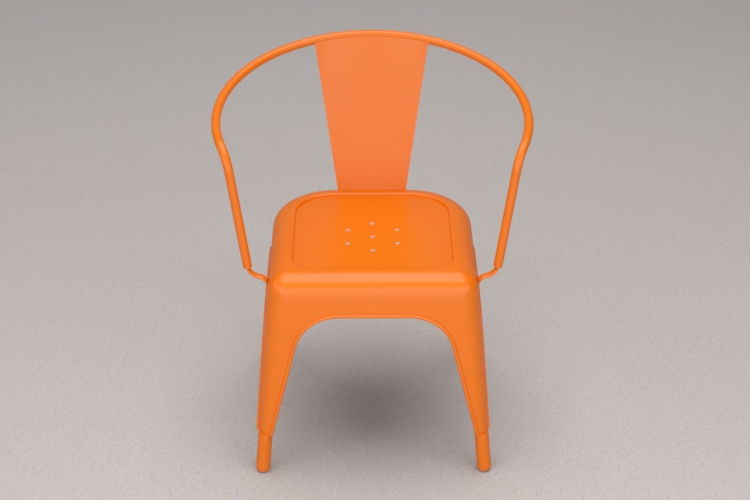 橘色铁艺tolix餐椅