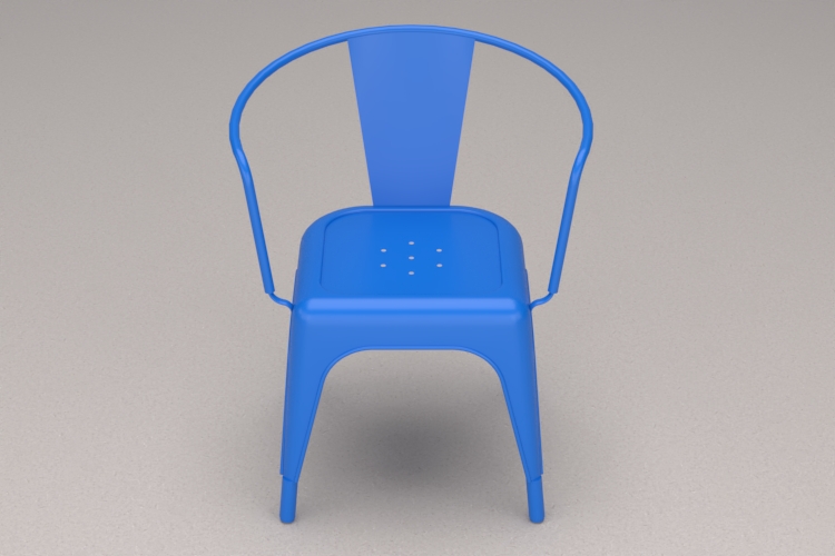 蓝色铁艺tolix餐椅